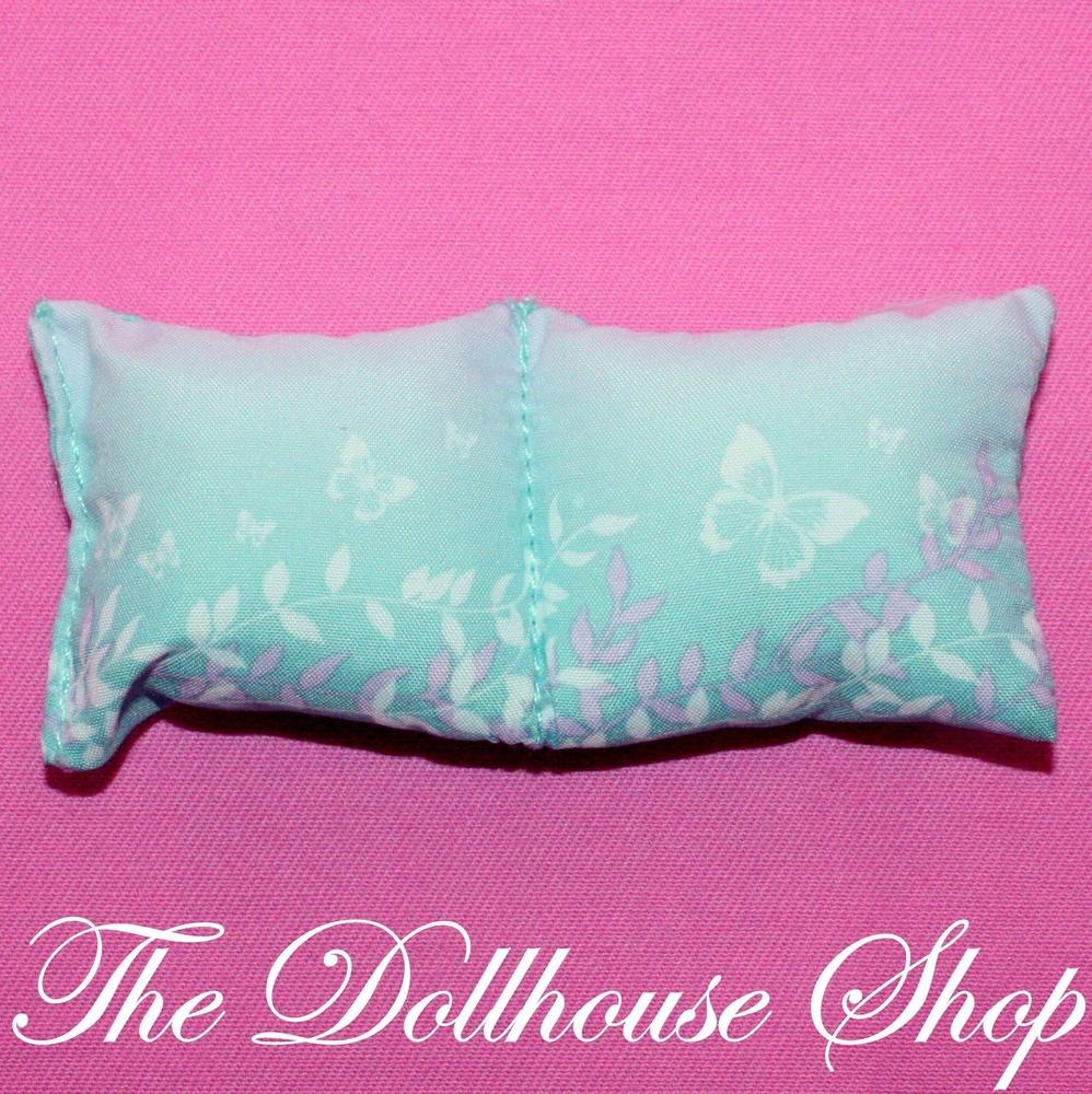 Fisher Price Loving Family Dollhouse Parents Bedroom Double Bed Pillow-Toys & Hobbies:Preschool Toys & Pretend Play:Fisher-Price:1963-Now:Dollhouses-Fisher-Price-Bedroom,Blue,Dollhouse,Fisher Price,Grand Mansion,Loving Family,New,Parents Bedroom,Pillows-The Dollhouse Shop