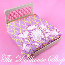Fisher Price Loving Family Dollhouse Parent's Bedroom Pink Floral Bed-Toys & Hobbies:Preschool Toys & Pretend Play:Fisher-Price:1963-Now:Dollhouses-Fisher-Price-Bedroom,Dollhouse,Fisher Price,Loving Family,Used-Fisher Price Loving Family Dollhouse pink floral bed fits modern dollhouses. Perfect for pretend play! Find it now at The Dollhouse Shop!-The Dollhouse Shop