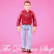 Fisher Price Loving Family Dollhouse People Brunette Father Dad Man Doll-Toys & Hobbies:Preschool Toys & Pretend Play:Fisher-Price:1963-Now:Dollhouses-Fisher-Price-Blue,Brown Hair,Dollhouse,Dolls,Father,Fisher Price,Loving Family,Red,Used-The Dollhouse Shop