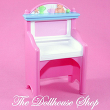Fisher Price Loving Family Dollhouse Pink Art School Desk Kids Bedroom-Toys & Hobbies:Preschool Toys & Pretend Play:Fisher-Price:1963-Now:Dollhouses-Fisher-Price-Dollhouse,Fisher Price,Kids Bedroom,Loving Family,Tables,Used-The Dollhouse Shop