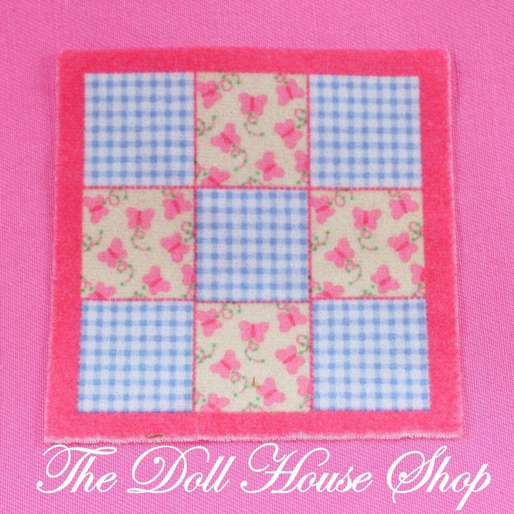 Fisher Price Loving Family Dollhouse Pink Baby Doll Nursery Rug-Toys & Hobbies:Preschool Toys & Pretend Play:Fisher-Price:1963-Now:Dollhouses-Fisher-Price-Bedroom,Blankets & Rugs,Dollhouse,Fisher Price,Kids Bedroom,Loving Family,Nursery Room,Soft Furnishings,Used-Fisher Price Loving Family Dollhouse Pink Baby Doll Nursery Rug, perfect for Barbie or Playskool dollhouses. Find it now at The Dollhouse Shop!-The Dollhouse Shop