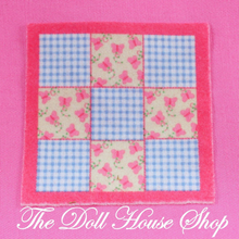 Fisher Price Loving Family Dollhouse Pink Baby Doll Nursery Rug-Toys & Hobbies:Preschool Toys & Pretend Play:Fisher-Price:1963-Now:Dollhouses-Fisher-Price-Blankets & Rugs,Dollhouse,Fisher Price,Kids Bedroom,Loving Family,Nursery Room,Used-The Dollhouse Shop