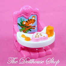 Fisher Price Loving Family Dollhouse Pink Baby Girl Booster Seat Highchair-Toys & Hobbies:Preschool Toys & Pretend Play:Fisher-Price:1963-Now:Dollhouses-Fisher-Price-Chairs,Dining Room,Dollhouse,Fisher Price,Kids Bedroom,Kitchen,Loving Family,Used-The Dollhouse Shop