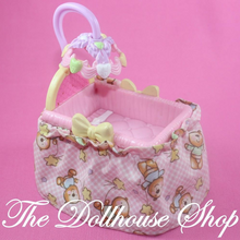 Fisher Price Loving Family Dollhouse Pink Baby Girl Doll Crib Mobile Nursery-Toys & Hobbies:Preschool Toys & Pretend Play:Fisher-Price:1963-Now:Dollhouses-Fisher-Price-Baby,Cribs & Cradles,Dollhouse,Fisher Price,Loving Family,Nursery Room,Pink,Used-The Dollhouse Shop