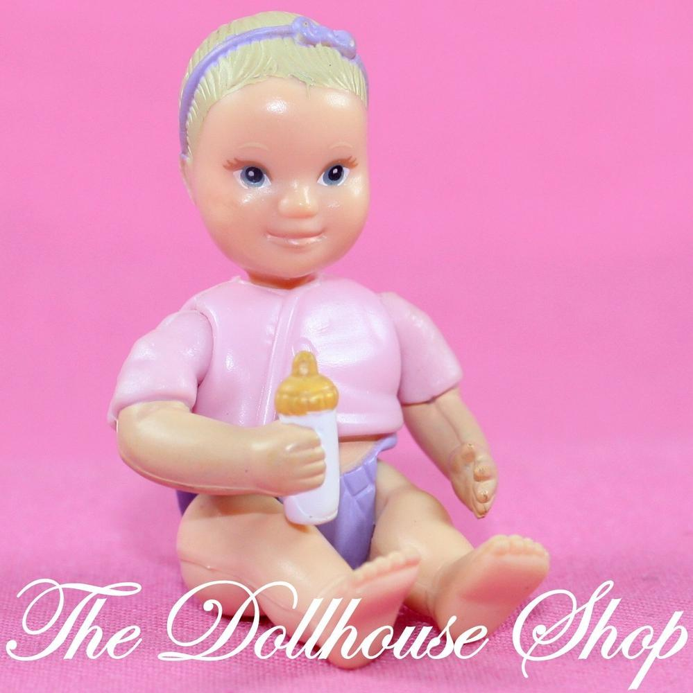 Fisher Price Loving Family Dollhouse Pink Baby Girl Doll Nursery Diaper People-Toys & Hobbies:Preschool Toys & Pretend Play:Fisher-Price:1963-Now:Dollhouses-Fisher-Price-Baby,Dollhouse,Dolls,Fisher Price,Loving Family,Nursery Room,Used-The Dollhouse Shop