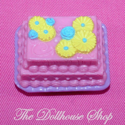 Fisher Price Loving Family Dollhouse Pink Birthday Cake Kitchen Food-Toys & Hobbies:Preschool Toys & Pretend Play:Fisher-Price:1963-Now:Dollhouses-Fisher-Price-Birthday Party Set,Dollhouse,Fisher Price,Food Accessories,Kitchen,Loving Family,New-The Dollhouse Shop