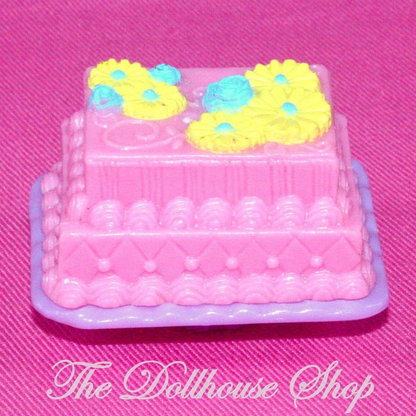 Fisher Price Loving Family Dollhouse Pink Birthday Cake Kitchen Food-Toys & Hobbies:Preschool Toys & Pretend Play:Fisher-Price:1963-Now:Dollhouses-Fisher-Price-Birthday Party Set,Dollhouse,Fisher Price,Food Accessories,Kitchen,Loving Family,New-The Dollhouse Shop