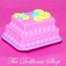 Fisher Price Loving Family Dollhouse Pink Birthday Cake Kitchen Food-Toys & Hobbies:Preschool Toys & Pretend Play:Fisher-Price:1963-Now:Dollhouses-Fisher-Price-Birthday Party Set,Dollhouse,Fisher Price,Food Accessories,Kitchen,Loving Family,New-Fisher Price Loving Family Dollhouse Pink Birthday Cake for doll kitchens. Perfect for pretend play! Find it now at The Dollhouse Shop!-The Dollhouse Shop