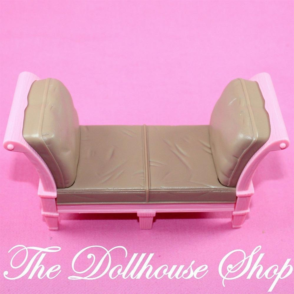 Fisher Price Loving Family Dollhouse Pink Chaise Sofa Couch Loveseat-Toys & Hobbies:Preschool Toys & Pretend Play:Fisher-Price:1963-Now:Dollhouses-Fisher-Price-Chairs,Dollhouse,Fisher Price,Living Room,Loving Family,Used-The Dollhouse Shop