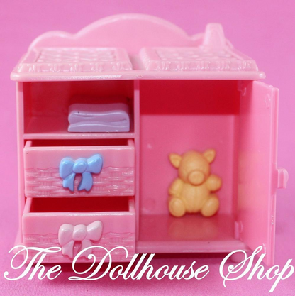 Fisher Price Loving Family Dollhouse Pink Doll Changing Nursery Table-Toys & Hobbies:Preschool Toys & Pretend Play:Fisher-Price:1963-Now:Dollhouses-Fisher-Price-Dollhouse,Fisher Price,Kids Bedroom,Loving Family,Nursery Room,Pink,Twin Time,Used-The Dollhouse Shop