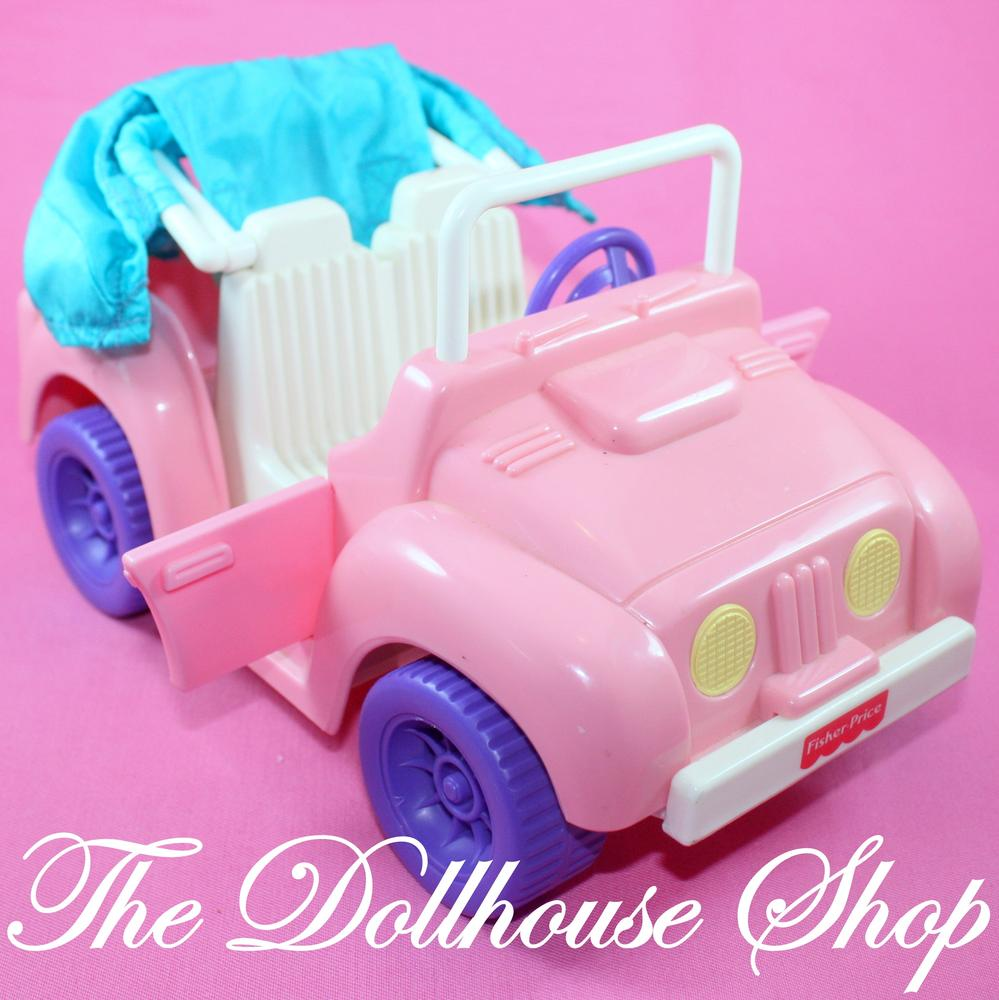 Fisher Price Loving Family Dollhouse Pink Dream Cruiser Jeep Car-Toys & Hobbies:Preschool Toys & Pretend Play:Fisher-Price:1963-Now:Dollhouses-Fisher-Price-Cars Vans & Campers,Dollhouse,Dream Dollhouse,Fisher Price,Loving Family-The Dollhouse Shop