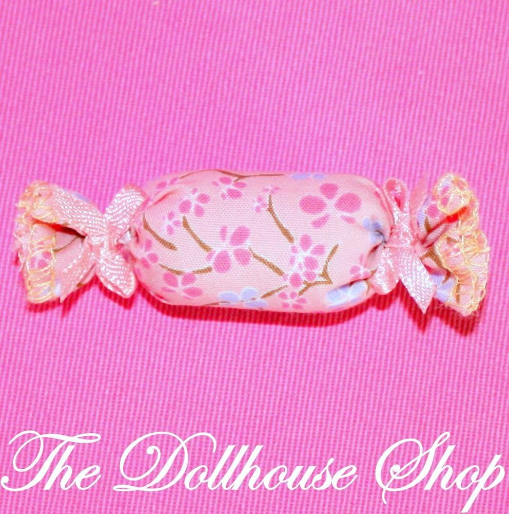 Fisher Price Loving Family Dollhouse Pink Floral Neck Roll Pillow Kids Bedroom Cushion-Toys & Hobbies:Preschool Toys & Pretend Play:Fisher-Price:1963-Now:Dollhouses-Fisher-Price-Bedroom,Dollhouse,Fisher Price,Kids Bedroom,Living Room,Loving Family,Nursery Room,Parents Bedroom,Pillows,Pink,Used-The Dollhouse Shop