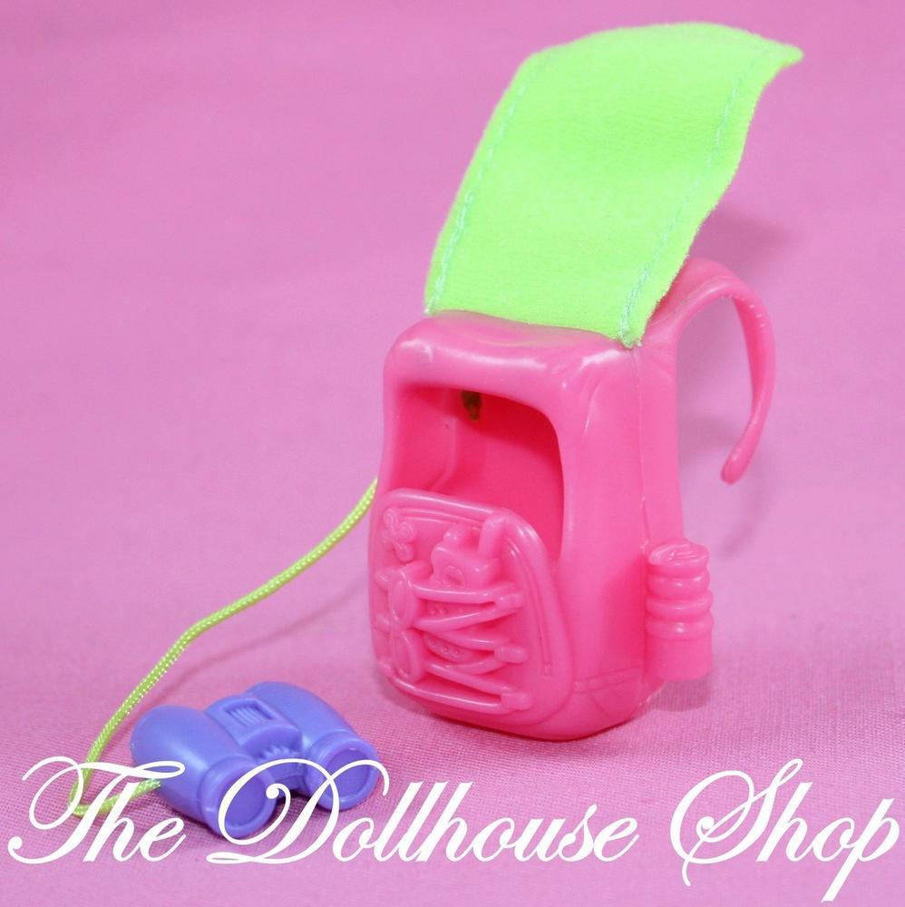 Fisher Price Loving Family Dollhouse Pink Hiking Camping Bag Backpack Picnic-Toys & Hobbies:Preschool Toys & Pretend Play:Fisher-Price:1963-Now:Dollhouses-Fisher-Price-Camping Sets,Doll Dress Ups,Dollhouse,Fisher Price,Loving Family-Fisher Price Loving Family Dollhouse Pink Hiking Backpack with purple binoculars for fun camping play. Find it now at The Dollhouse Shop!-The Dollhouse Shop