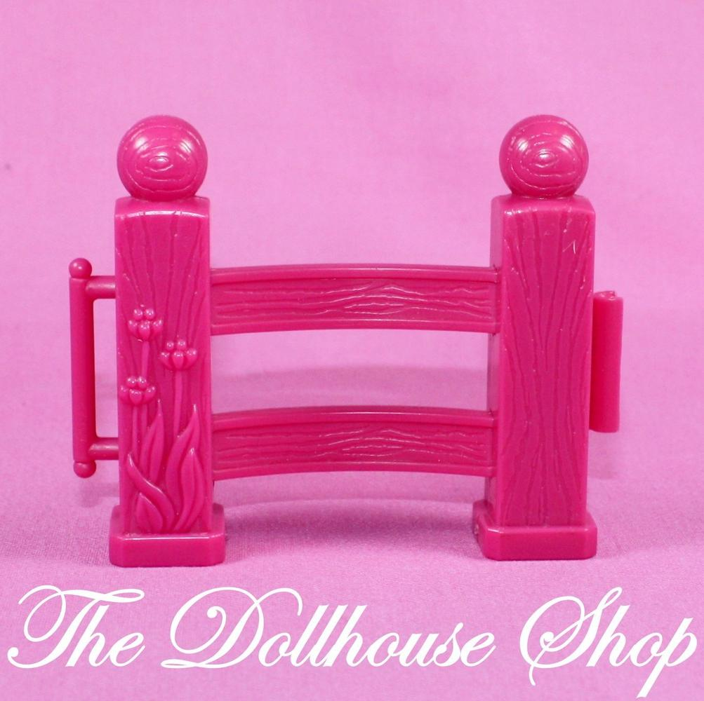 Fisher Price Loving Family Dollhouse Pink Horse Pony Stable Fence Piece-Toys & Hobbies:Preschool Toys & Pretend Play:Fisher-Price:1963-Now:Dollhouses-Fisher-Price-Dollhouse,Fisher Price,Horses & Stables,Loving Family,Used-The Dollhouse Shop