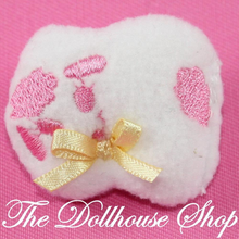 Fisher Price Loving Family Dollhouse Pink White Baby Doll Crib Pillow Nursery-Toys & Hobbies:Preschool Toys & Pretend Play:Fisher-Price:1963-Now:Dollhouses-Fisher-Price-Bedroom,Dollhouse,Fisher Price,Kids Bedroom,Loving Family,Nursery Room,Pillows,Used-The Dollhouse Shop