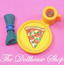 Fisher Price Loving Family Dollhouse Pizza Plate Placemat Kitchen Doll Food-Toys & Hobbies:Preschool Toys & Pretend Play:Fisher-Price:1963-Now:Dollhouses-Fisher-Price-Dollhouse,Dream Dollhouse,Fisher Price,Food Accessories,Kitchen,Loving Family,Used-The Dollhouse Shop
