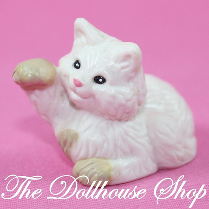 Fisher Price Loving Family Dollhouse Playful White Pet Kitten Cat Kitty Animal-Toys & Hobbies:Preschool Toys & Pretend Play:Fisher-Price:1963-Now:Dollhouses-Fisher-Price-Animals & Pets,Backyard Fun,Dollhouse,Fisher Price,Grand Mansion,Loving Family,Used,White-The Dollhouse Shop