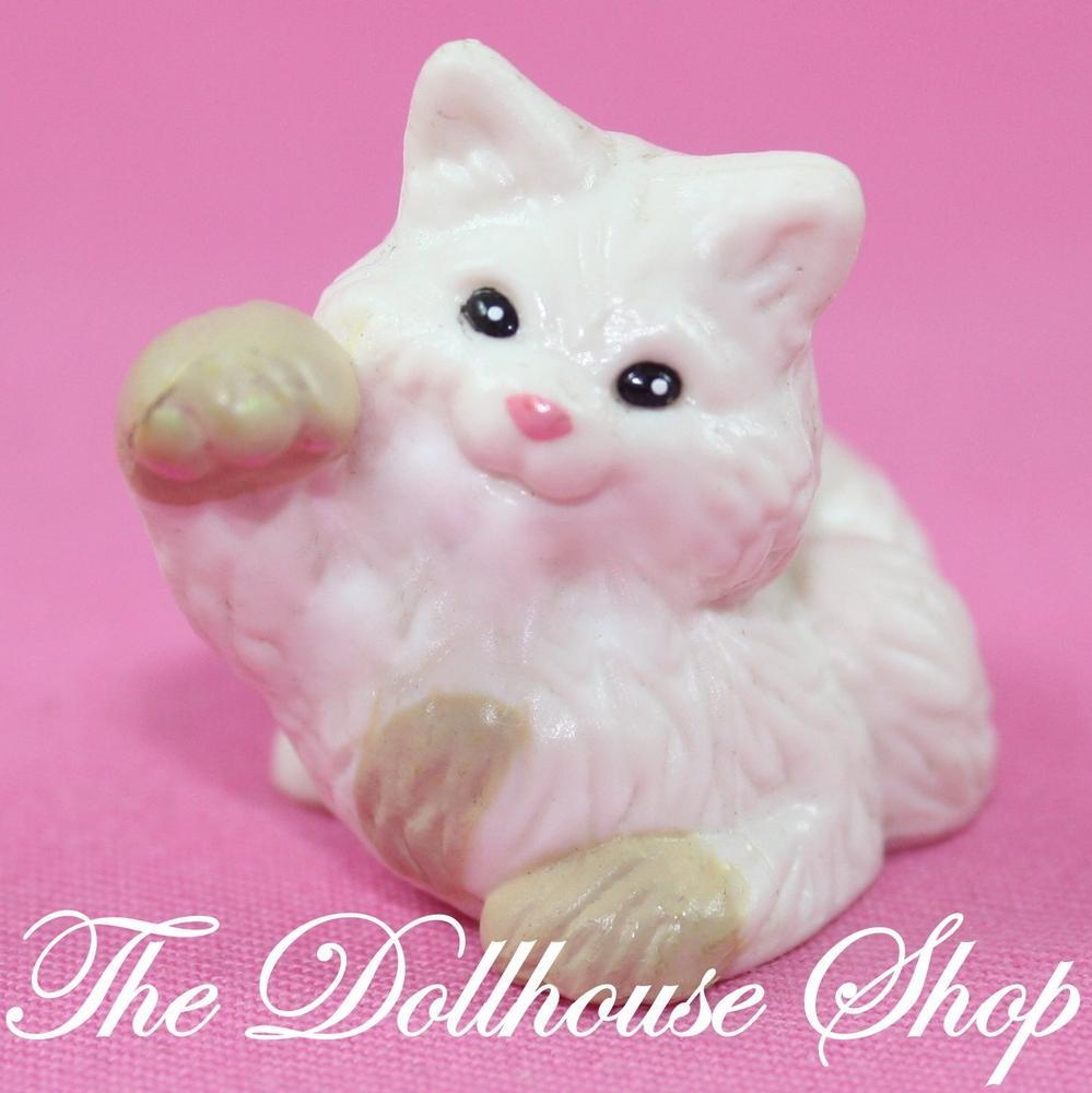Fisher Price Loving Family Dollhouse Playful White Pet Kitten Cat Kitty Animal-Toys & Hobbies:Preschool Toys & Pretend Play:Fisher-Price:1963-Now:Dollhouses-Fisher-Price-Animals & Pets,Backyard Fun,Dollhouse,Fisher Price,Grand Mansion,Loving Family,Used,White-The Dollhouse Shop