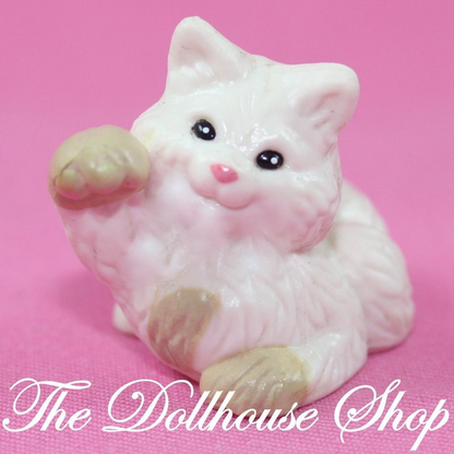 Fisher Price Loving Family Dollhouse Playful White Pet Kitten Cat Kitty Animal-Toys & Hobbies:Preschool Toys & Pretend Play:Fisher-Price:1963-Now:Dollhouses-Fisher-Price-Animals & Pets,Backyard Fun,Dollhouse,Fisher Price,Grand Mansion,Loving Family,Used,White-The Dollhouse Shop
