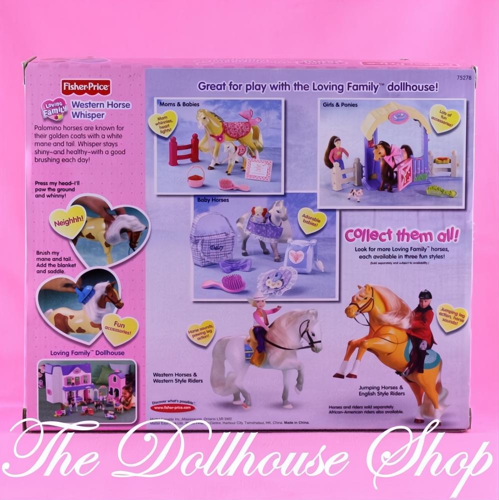 Fisher-Price Loving Family Dollhouse Pony Stable Western Horse Whisper-The Dollhouse Shop