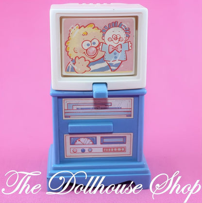 Fisher-Price Loving Family Dollhouse Pretend Blue 3 screen Flip TV Television-The Dollhouse Shop