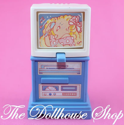 Fisher-Price Loving Family Dollhouse Pretend Blue 3 screen Flip TV Television-The Dollhouse Shop
