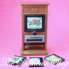 Fisher Price Loving Family Dollhouse Pretend Brown 3 screen Flip TV Television-Toys & Hobbies:Preschool Toys & Pretend Play:Fisher-Price:1963-Now:Dollhouses-Fisher-Price-Brown,Dollhouse,Fisher Price,Living Room,Loving Family,Used-Fisher Price Loving Family Dollhouse 3-channel flip TV with pretend DVDs. Perfect for creative play! Find it now at The Dollhouse Shop!-The Dollhouse Shop