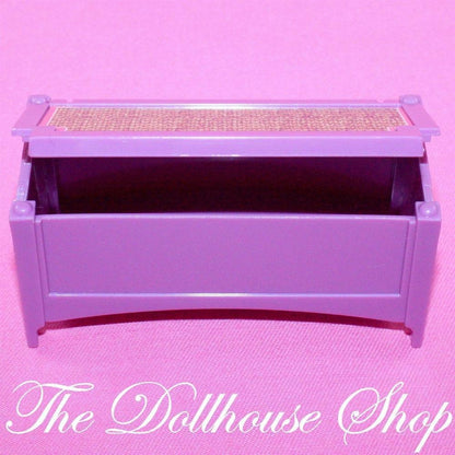 Fisher Price Loving Family Dollhouse Purple Blanket Box Hope Chest Doll Bedroom-Toys & Hobbies:Preschool Toys & Pretend Play:Fisher-Price:1963-Now:Dollhouses-Fisher-Price-Bedroom,Dollhouse,Fisher Price,Kids Bedroom,Loving Family,Used-Fisher Price Loving Family Dollhouse Purple Blanket Box perfect for Barbie and more! Find fun dollhouse toys at The Dollhouse Shop today!-The Dollhouse Shop