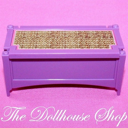 Fisher Price Loving Family Dollhouse Purple Blanket Box Hope Chest Doll Bedroom-Toys & Hobbies:Preschool Toys & Pretend Play:Fisher-Price:1963-Now:Dollhouses-Fisher-Price-Bedroom,Dollhouse,Fisher Price,Kids Bedroom,Loving Family,Used-Fisher Price Loving Family Dollhouse Purple Blanket Box perfect for Barbie and more! Find fun dollhouse toys at The Dollhouse Shop today!-The Dollhouse Shop