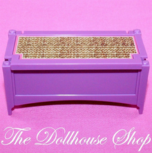 Fisher Price Loving Family Dollhouse Purple Blanket Box Hope Chest Doll Bedroom-Toys & Hobbies:Preschool Toys & Pretend Play:Fisher-Price:1963-Now:Dollhouses-Fisher-Price-Bedroom,Dollhouse,Fisher Price,Kids Bedroom,Loving Family,Used-The Dollhouse Shop