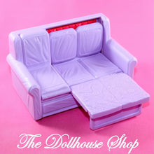 Fisher Price Loving Family Dollhouse Purple Fold-Out Sofa Couch-The Dollhouse Shop