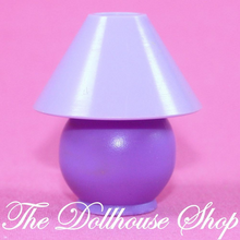 Fisher Price Loving Family Dollhouse Purple Kids Doll Bedroom Bedside Lamp-Toys & Hobbies:Preschool Toys & Pretend Play:Fisher-Price:1963-Now:Dollhouses-Fisher-Price-Dollhouse,Fisher Price,Kids Bedroom,Lamps & Coffee Tables,Living Room,Loving Family,Purple,Sweet sounds,Used-The Dollhouse Shop