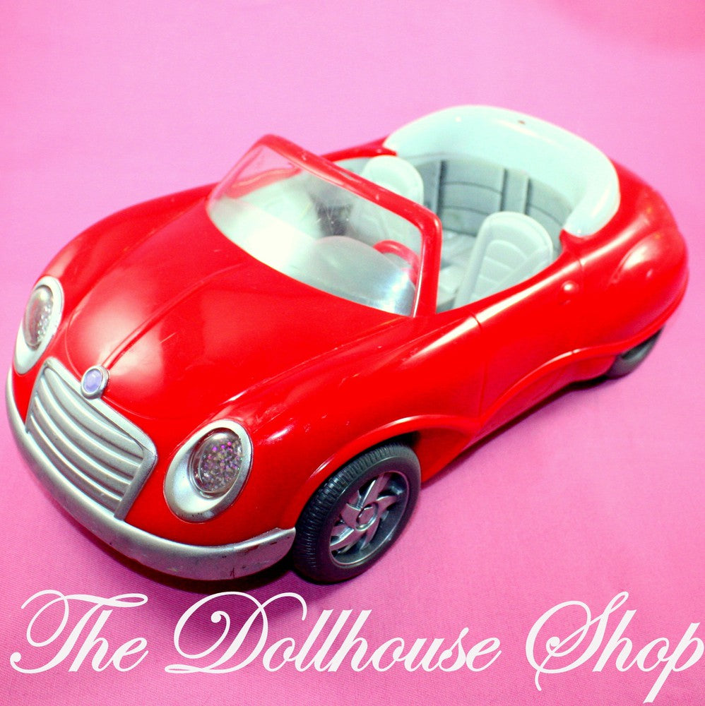 Fisher Price Loving Family Dollhouse Red Convertible Car-Toys & Hobbies:Preschool Toys & Pretend Play:Fisher-Price:1963-Now:Dollhouses-Fisher-Price-Cars Vans & Campers,Dollhouse,Fisher Price,Loving Family,Used-The Dollhouse Shop