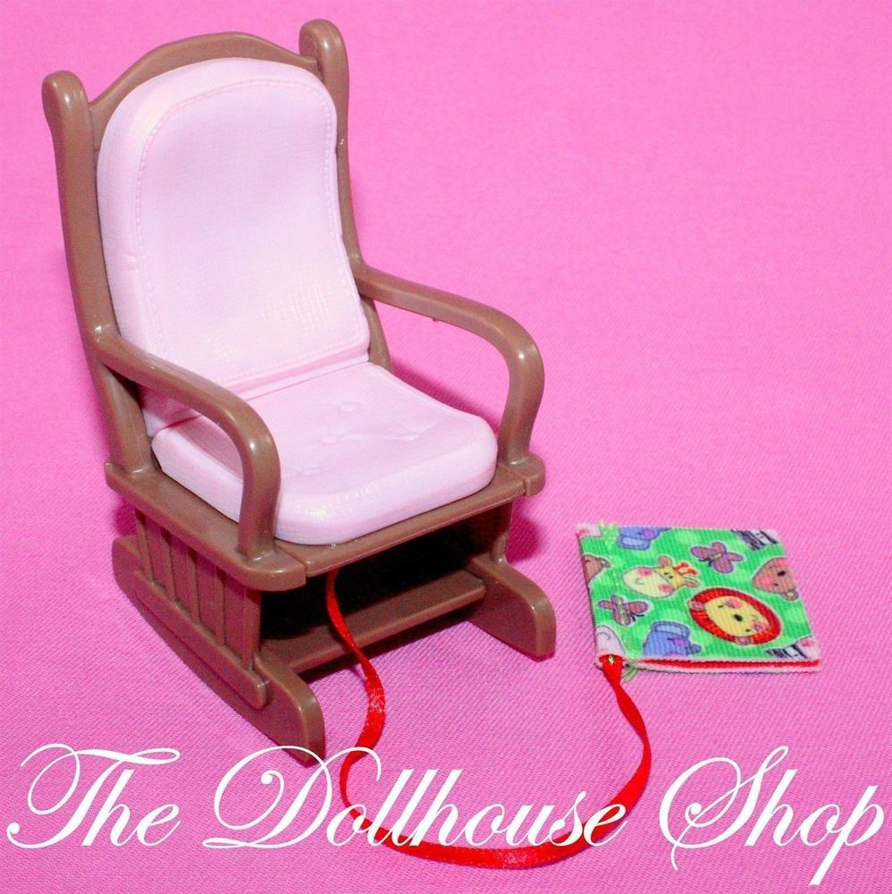 Fisher Price Loving Family Dollhouse Rocking Chair Doll Nursery Book-Toys & Hobbies:Preschool Toys & Pretend Play:Fisher-Price:1963-Now:Dollhouses-Fisher-Price-Baby,Chairs,Dollhouse,Fisher Price,Loving Family,Nursery Room,Used-The Dollhouse Shop