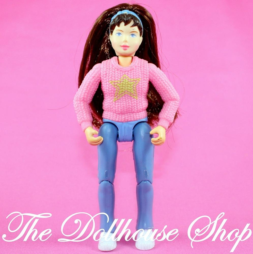 Fisher Price Loving Family Dollhouse Sally Girl Horse Rider Teen Pink top-Toys & Hobbies:Preschool Toys & Pretend Play:Fisher-Price:1963-Now:Dollhouses-Fisher-Price-Brown Hair,Camping Sets,Dollhouse,Dolls,Fisher Price,Girl Dolls,Horse Rider,Loving Family,Used-The Dollhouse Shop