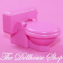 Fisher Price Loving Family Dollhouse Scrub a Dub Bathroom Pink Toilet Potty-Toys & Hobbies:Preschool Toys & Pretend Play:Fisher-Price:1963-Now:Dollhouses-Fisher-Price-Bathroom,Dollhouse,Fisher Price,Loving Family,Used-The Dollhouse Shop
