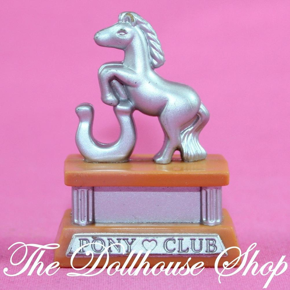Fisher Price Loving Family Dollhouse Silver Horse Pony Trophy Stable Award-Toys & Hobbies:Preschool Toys & Pretend Play:Fisher-Price:1963-Now:Dollhouses-Fisher-Price-Animal & Pet Accessories,Dollhouse,Fisher Price,Horses & Stables,Loving Family,Used-The Dollhouse Shop