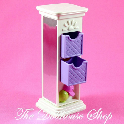 Fisher Price Loving Family Dollhouse Storage Cubes Bookshelf drawers mirror-Toys & Hobbies:Preschool Toys & Pretend Play:Fisher-Price:1963-Now:Dollhouses-Fisher-Price-Bedroom,Dollhouse,Fisher Price,Kids Bedroom,Loving Family,Playroom,Used-The Dollhouse Shop