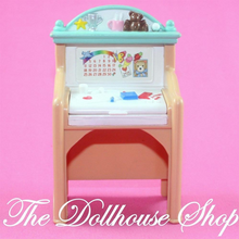 Fisher Price Loving Family Dollhouse Tan Art School Desk Doll Kids Bedroom-Toys & Hobbies:Preschool Toys & Pretend Play:Fisher-Price:1963-Now:Dollhouses-Fisher Price-Dollhouse,Dream Dollhouse,Fisher Price,Kids Bedroom,Loving Family,Tables,Used-The Dollhouse Shop