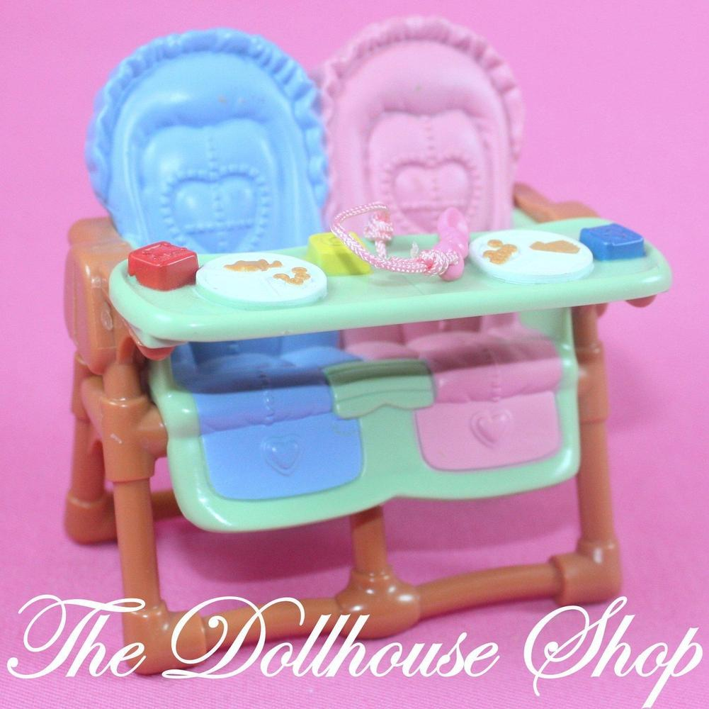 Fisher Price Loving Family Dollhouse Twin Baby Doll Brown High Chair-Toys & Hobbies:Preschool Toys & Pretend Play:Fisher-Price:1963-Now:Dollhouses-Fisher-Price-Brown,Dining Room,Dollhouse,Fisher Price,Kitchen,Loving Family,Nursery Room,Pink,Twin Time,Used-The Dollhouse Shop