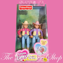 Fisher Price Loving Family Dollhouse Two Girl Western Style Riders Dolls-Toys & Hobbies:Preschool Toys & Pretend Play:Fisher-Price:1963-Now:Dollhouses-Fisher-Price-Dollhouse,Dolls,English Style Riders,Fisher Price,Girl Dolls,Horse Rider,Loving Family,New,New Boxed Sets,Twins,Western Style Rider-Fisher Price Loving Family Dollhouse Western Riders two blonde dolls set, perfect for ages 3+. Find this vintage boxed set at The Dollhouse Shop!-The Dollhouse Shop