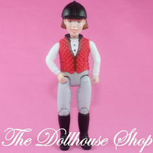 Fisher Price Loving Family Dollhouse Western Horse Rider Girl Doll Red Vest-Toys & Hobbies:Preschool Toys & Pretend Play:Fisher-Price:1963-Now:Dollhouses-Fisher-Price-Brown Hair,Dollhouse,Dolls,English Style Riders,Fisher Price,Girl Dolls,Horse Rider,Loving Family,Used,Western Style Rider,White-The Dollhouse Shop