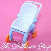 Fisher Price Loving Family Dollhouse White Baby Doll Pram Stroller Nursery-Toys & Hobbies:Preschool Toys & Pretend Play:Fisher-Price:1963-Now:Dollhouses-Fisher-Price-Baby,Dollhouse,Fisher Price,Loving Family,Nursery Room,Playroom,Used,White-The Dollhouse Shop