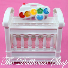 Fisher Price Loving Family Dollhouse White Musical Baby Doll Crib Light Nursery-Toys & Hobbies:Preschool Toys & Pretend Play:Fisher-Price:1963-Now:Dollhouses-Fisher-Price-Cribs & Cradles,Dollhouse,Fisher Price,Loving Family,Nursery Room,Used,White-Fisher Price Loving Family Musical Baby Doll Crib with lights and music for doll nurseries. Find this charming toy at The Dollhouse Shop today!-The Dollhouse Shop
