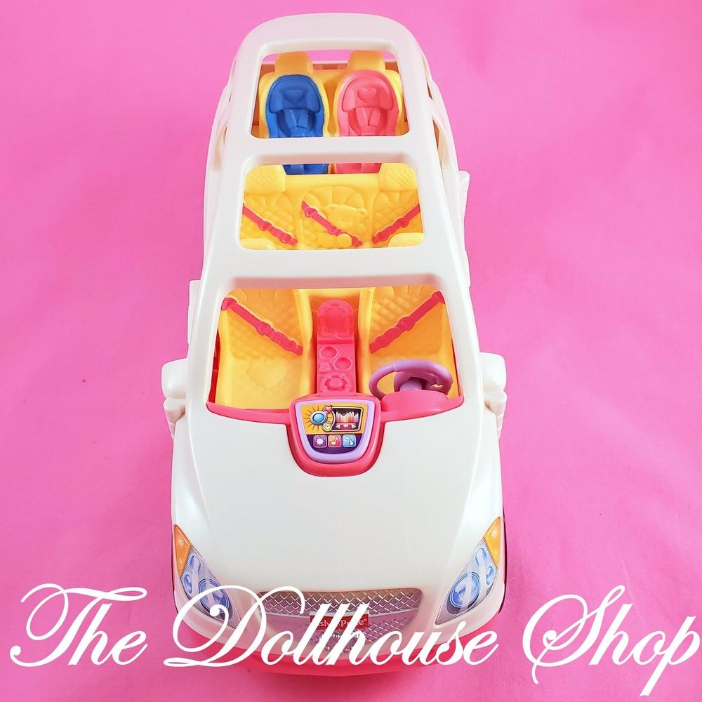 Fisher Price Loving Family Dollhouse White Musical Minivan Van SUV Car-Toys & Hobbies:Preschool Toys & Pretend Play:Fisher-Price:1963-Now:Dollhouses-Fisher-Price-Cars Vans & Campers,Dollhouse,Fisher Price,Loving Family,Used-The Dollhouse Shop