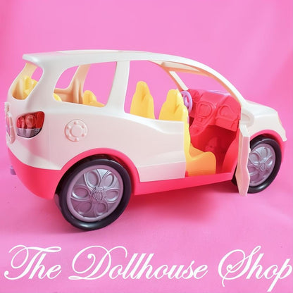 Fisher-Price Loving Family Dollhouse White Musical Minivan Van SUV Car-The Dollhouse Shop