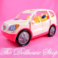 Fisher Price Loving Family Dollhouse White Musical Minivan Van SUV Car-Toys & Hobbies:Preschool Toys & Pretend Play:Fisher-Price:1963-Now:Dollhouses-Fisher-Price-Cars Vans & Campers,Dollhouse,Fisher Price,Loving Family,Used-Fisher Price Loving Family White Minivan plays 3 songs, seats 6 dolls, with 3 doors. Gently used, perfect for dollhouse fun at The Dollhouse Shop!-The Dollhouse Shop