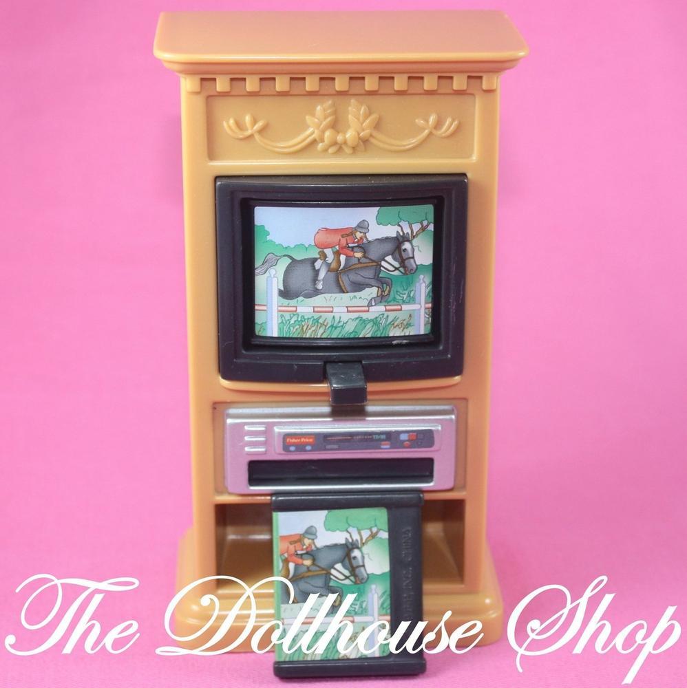 Fisher Price Loving Family Dollhouse Winnie Pooh Flip TV Television 3 Videos DVD-Toys & Hobbies:Preschool Toys & Pretend Play:Fisher-Price:1963-Now:Dollhouses-Fisher-Price-Dollhouse,Dream Dollhouse,Fisher Price,Living Room,Loving Family,Used-Fisher Price Loving Family Dollhouse Winnie Pooh Flip TV with 3 fun videos. Perfect for pretend play! Find it now at The Dollhouse Shop!-The Dollhouse Shop