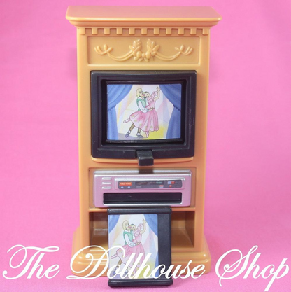 Fisher Price Loving Family Dollhouse Winnie Pooh Flip TV Television 3 Videos DVD-Toys & Hobbies:Preschool Toys & Pretend Play:Fisher-Price:1963-Now:Dollhouses-Fisher-Price-Dollhouse,Dream Dollhouse,Fisher Price,Living Room,Loving Family,Used-The Dollhouse Shop