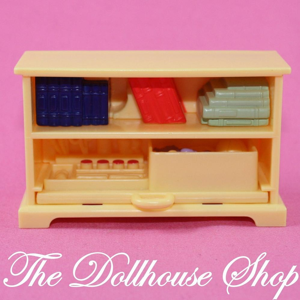 Fisher Price Loving Family Dollhouse Yellow Craft Book Shelf Kids Bedroom office-Toys & Hobbies:Preschool Toys & Pretend Play:Fisher-Price:1963-Now:Dollhouses-Fisher-Price-Dollhouse,Fisher Price,Kids Bedroom,Living Room,Loving Family,Nursery Room,Playroom,Used-The Dollhouse Shop